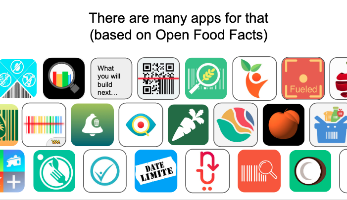 Many apps made possible by Open Food Facts