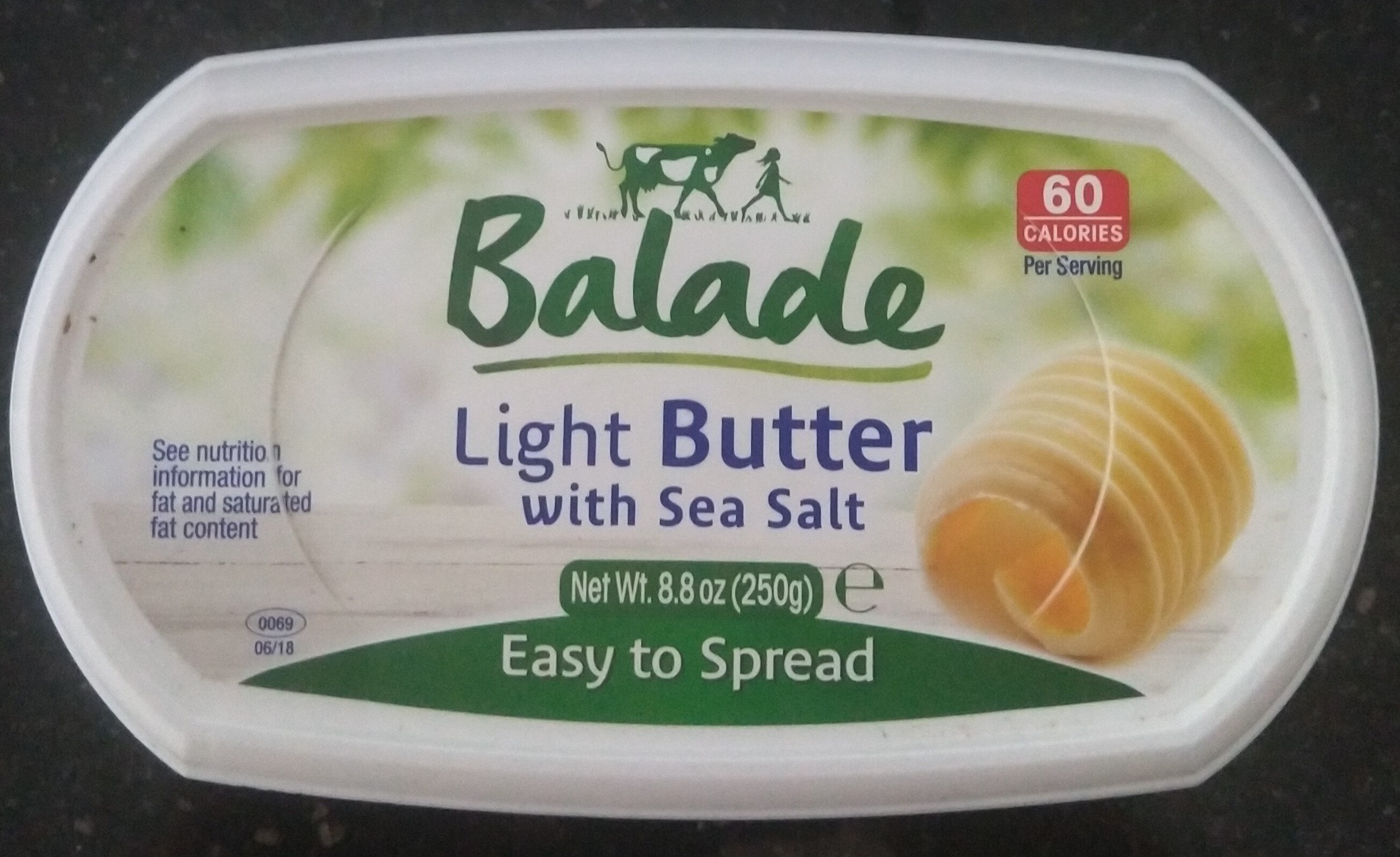 Light Butter With Sea Salt Balade 250g. balade light butter light butter wi...