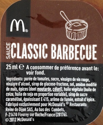 calorie Sauce Classic Barbecue