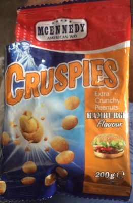 calorie Cruspies extra crunchy peanuts hamburger flavour