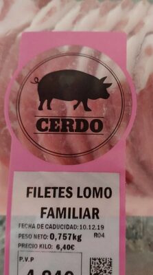 Filetes de Lomo de Cerdo