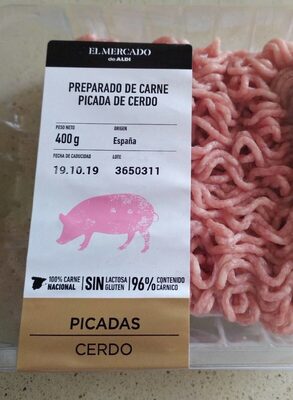 Preparado de carne picada de cerdo