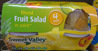 Calories in Sweet Valley Aldi Diced Fruit Salad in Juice 4 Pack