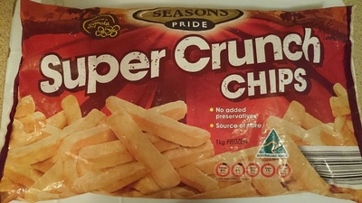 Calories in Aldi Seasons Pride Super Crunch Chips