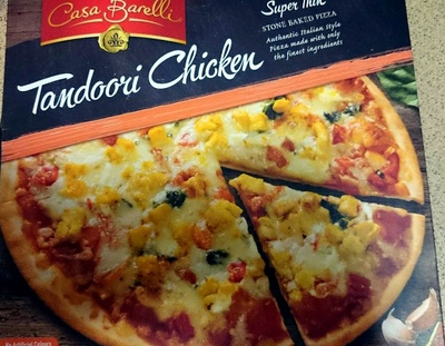 Calories in Casa Barelli Casa Barelli Tandoori Chicken Super Thin Stone Baked Pizza