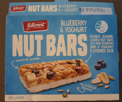 Calories in Hillcrest Blueberry and Yoghurt Nut Bars