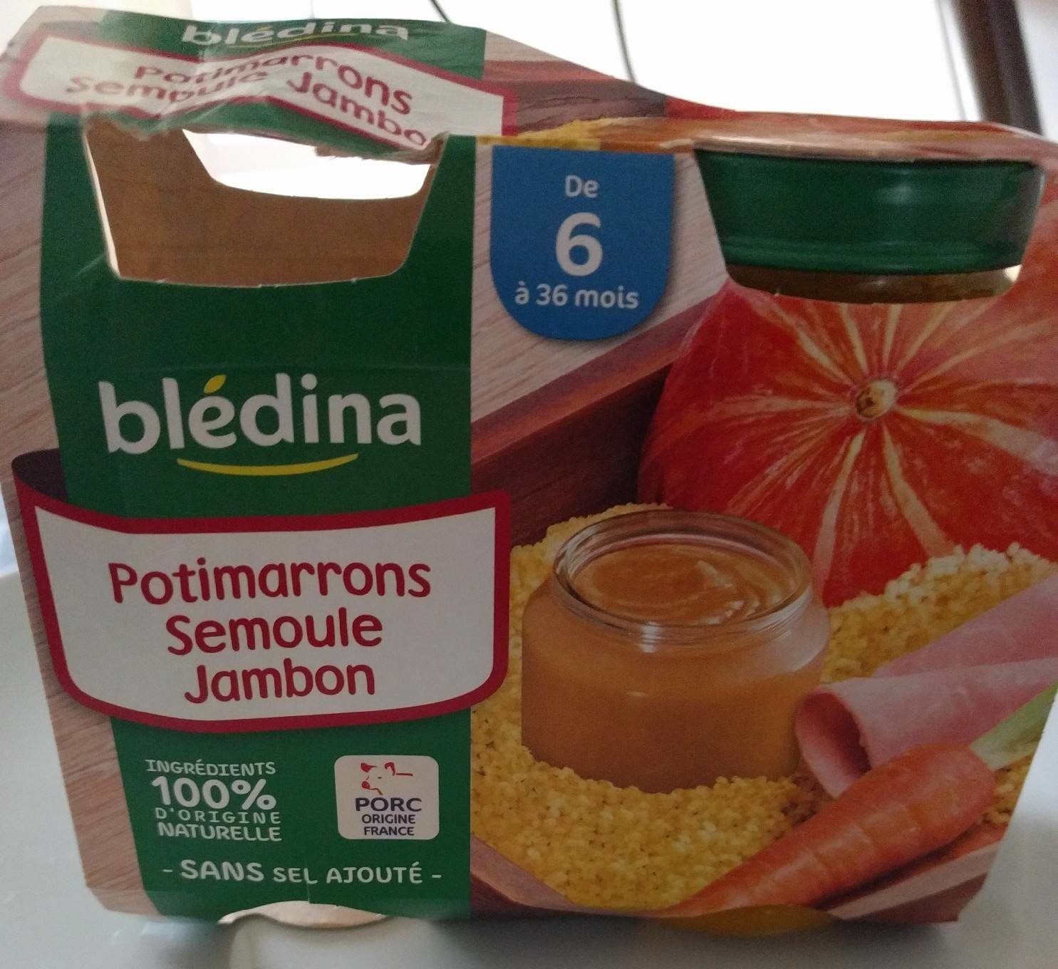 Petits Pots Bebe Des 6 Mois Potimarrons Jambon Bledina Ean From 6 Months