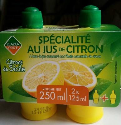 calorie Jus de citron
