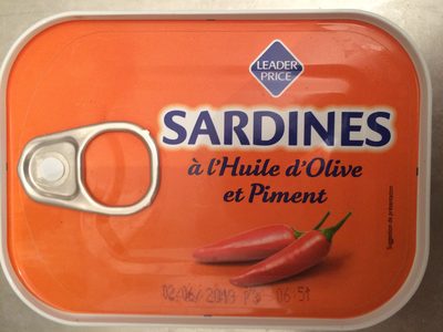 calorie Sardines a l'huile d'Olive et Piment