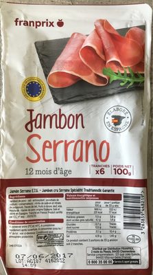 calorie Jambon Serrano
