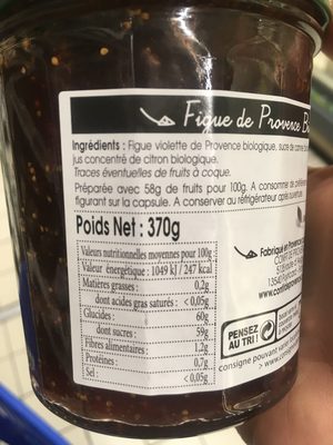 calorie Figue de Provence Bio