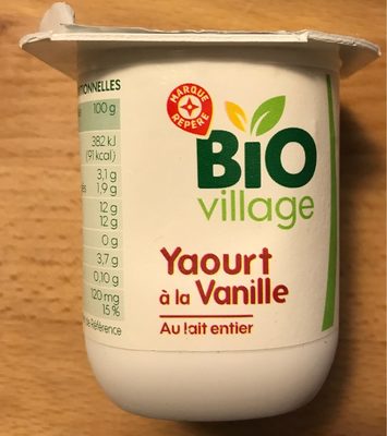 calorie Yaourt à la vanille au lait entier BIO