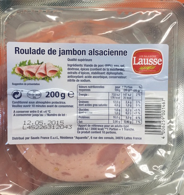 calorie Roulade de jambon Alsacienne