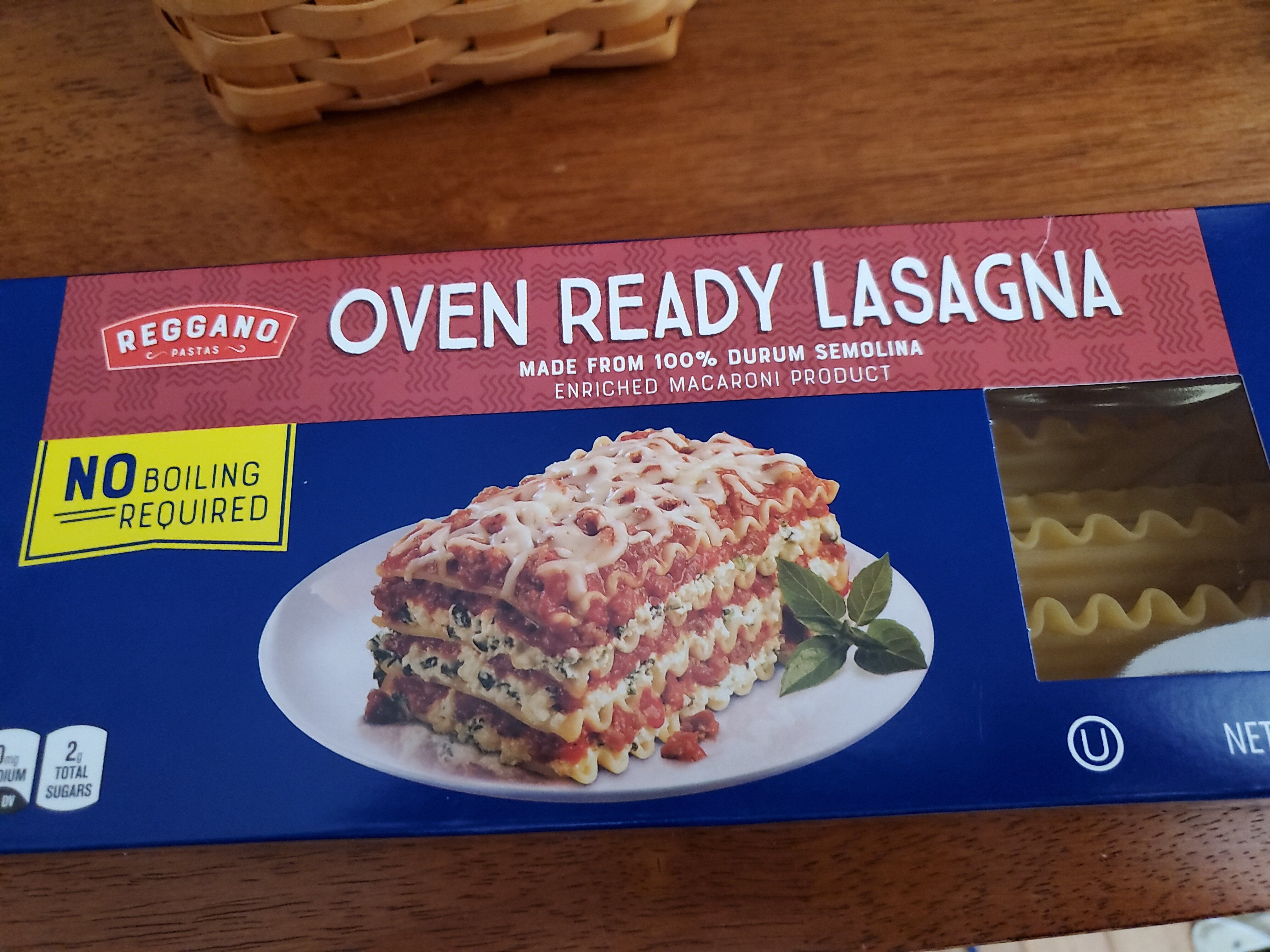 Reggano Oven Ready Lasagna 12 Oz