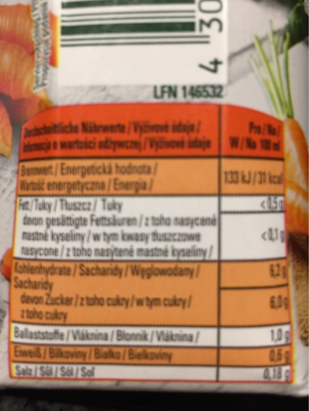 Bio Karottensaft - Kaufland - 500 g