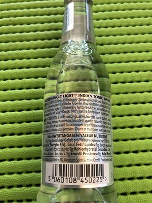 Calories in Fever-Tree Fever-Tree Naturally Light Indian Tonic Water 20 CL