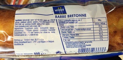 calorie Barre Bretonne