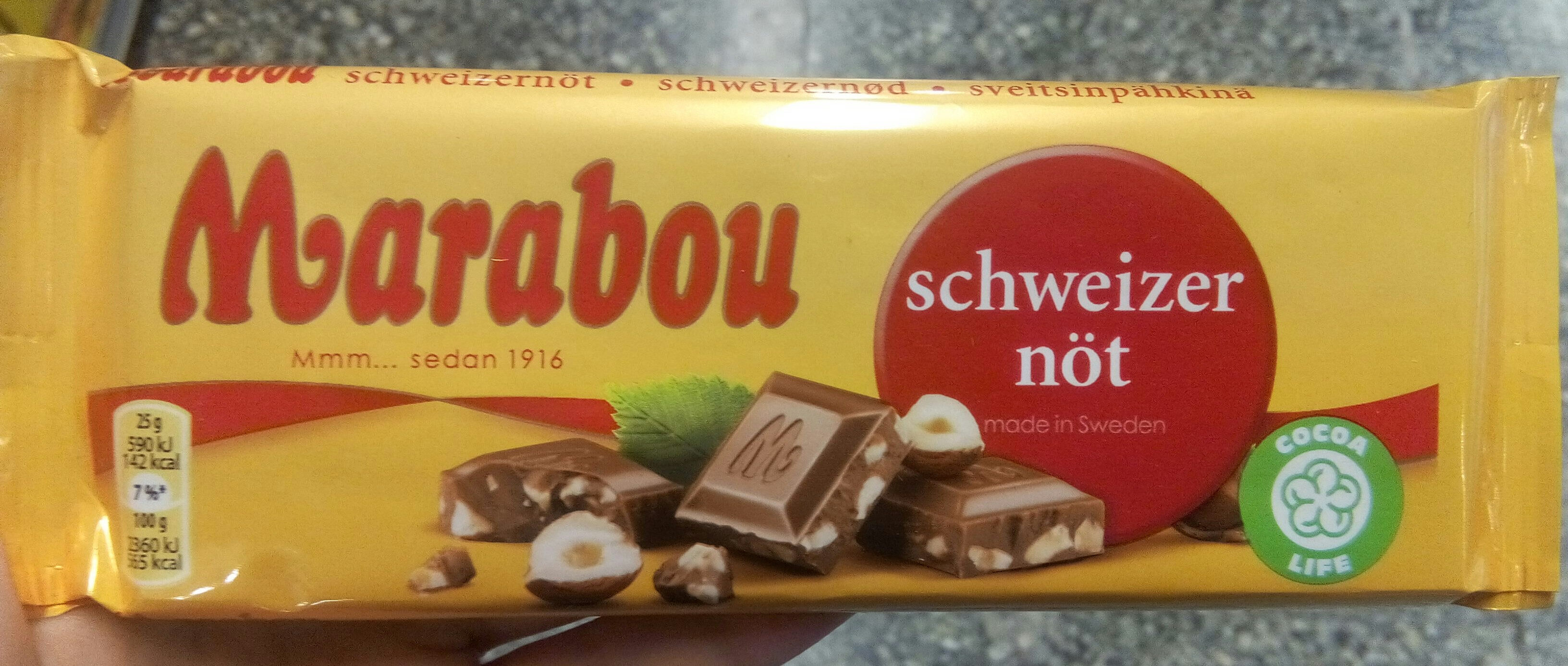 marabou schweizernöt kcal
