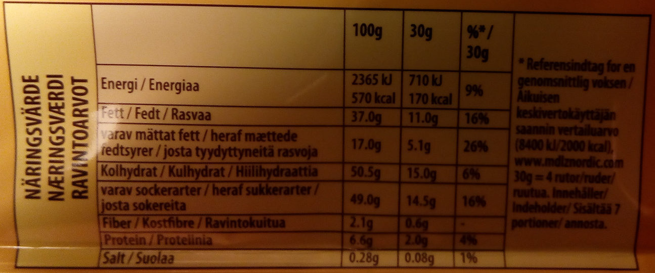 marabou 200 g kcal