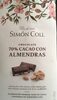 Chocolate 70% cacao con almendras