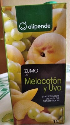 zumo de melocotón y uva