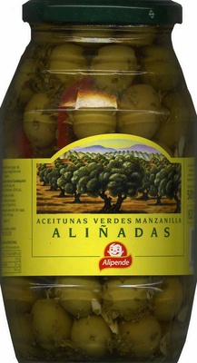 Aceitunas verdes enteras aliñadas "Alipende" Variedad Manzanilla