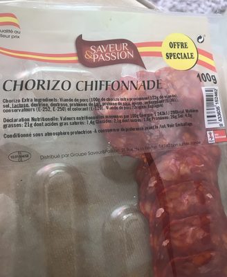 calorie Chorizo Chiffonnade
