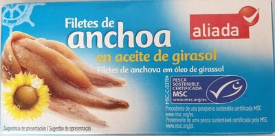 Filetes de anchoa en aceite de girasol