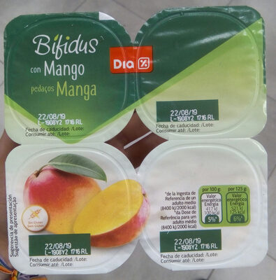Bifidus pedazos mango