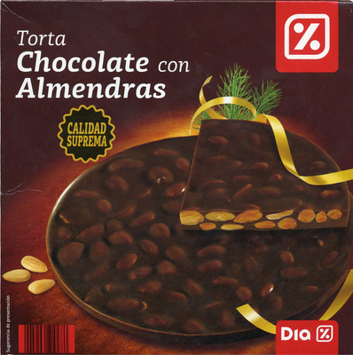 Torta de chocolate negro con almendras