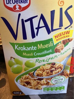 calorie Vitalis Muesli Croustillant Raisins