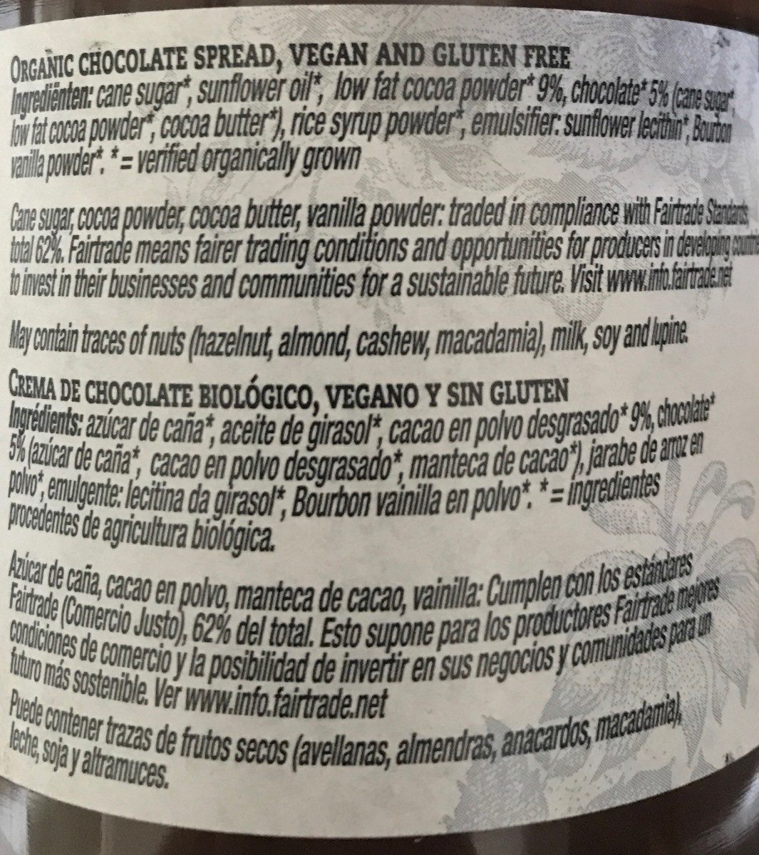LA VIDA VE Crema Chocolate Vida Vegan 600G Estándar Único