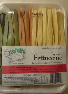 382 calories in Guzzi Tricolore Fettucchini (100g)