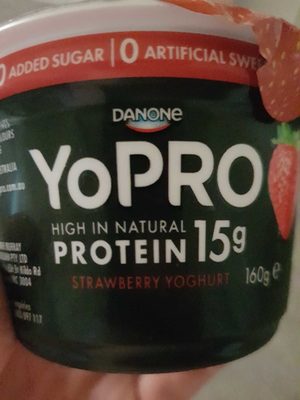 Calories in YoPro High in Natural Protein Strawberry Yoghurt